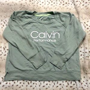 calvin klein crewneck, sage green color
